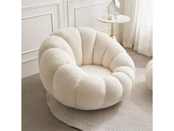 ZJGFCB Luxuriöses Sofa-Set aus Wollstoff – 2-teiliges Einzelsitzer-Akzent-Lounge-Sessel Lazy Sessel für Wohnzimmer Komfort