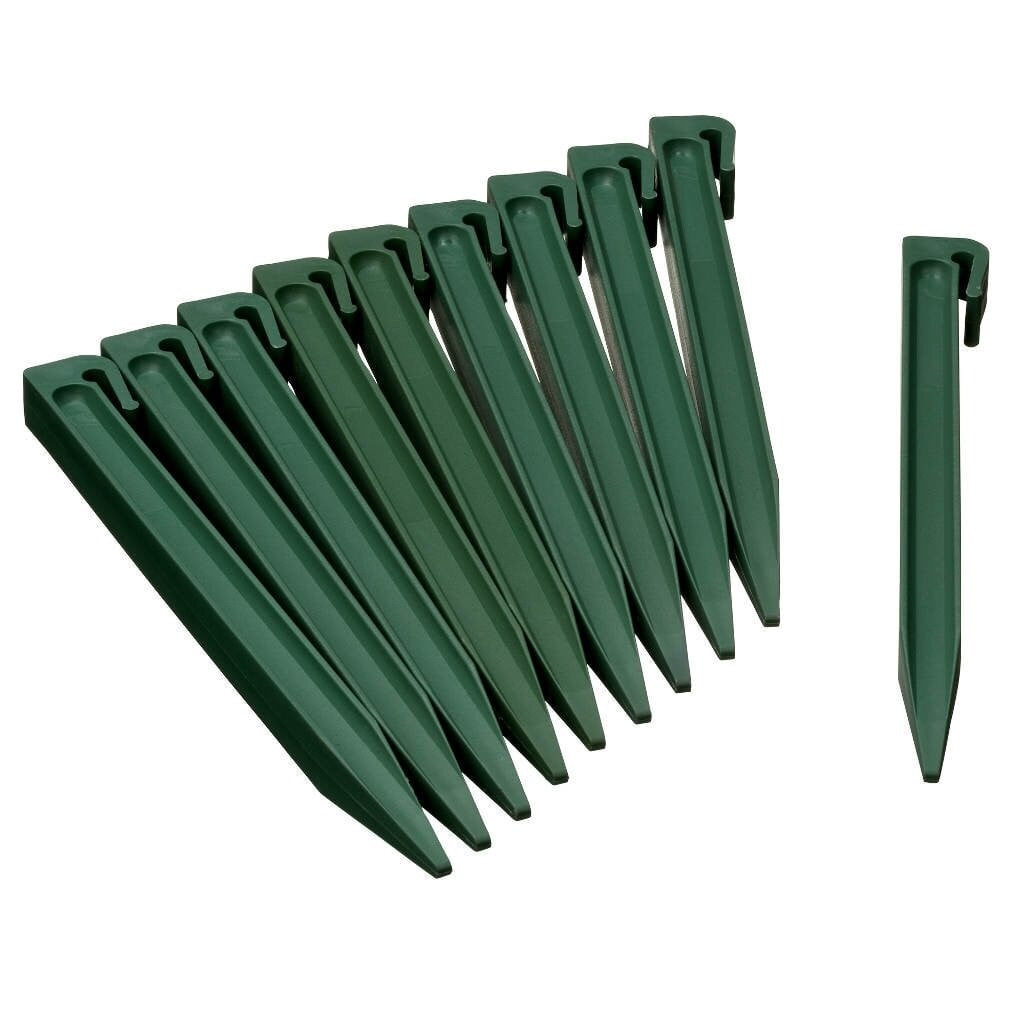 Nature borderrand pennen groen van gerecycled polyethyleen H: 26,7 cm, B: 1,9 cm, D: 1,8 cm