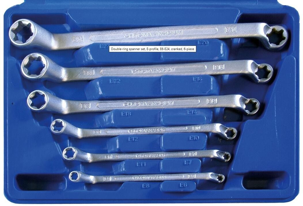 SW-Stahl 01580L Double Ring Spanner Set