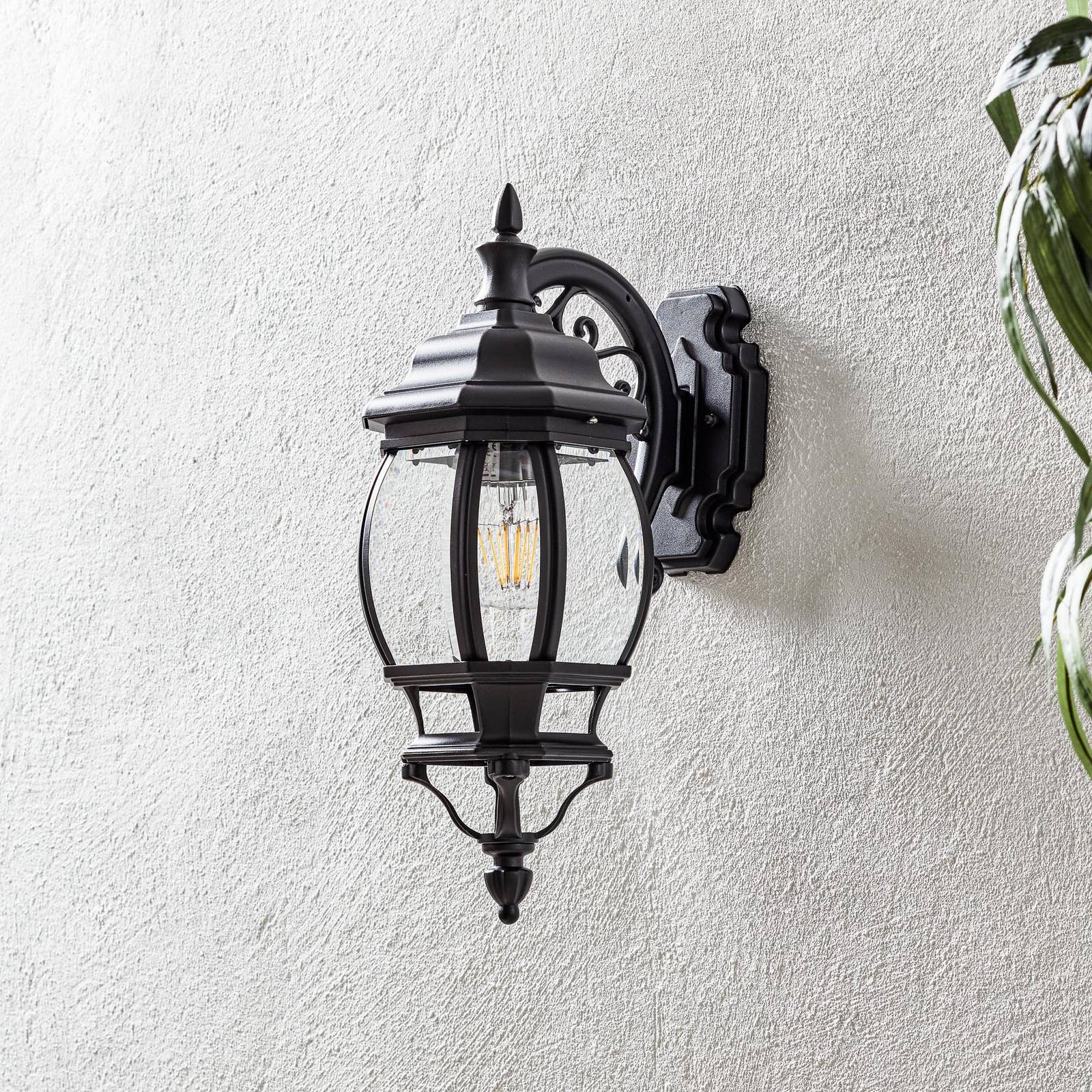 K.S. Verlichting Outdoor Wall Light ANDREW, dimmable, Clear / transparent, metal, Outdoor Wall Light