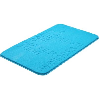 Badematte LINEA DUE "Feeling", blau, H:18mm, Polyester, Badematten, Badematte