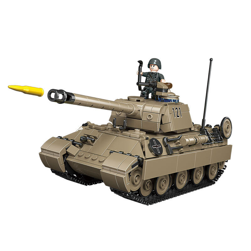 CAYI Panther tank bouwstenen modelbouwset, 899 stuks, Duits tankontwerp uit de Tweede Wereldoorlog