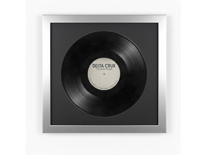 K-Möbel Schallplatten Bilderrahmen 40/40 2er Set, Silberfarben, Holz, Rechteckig, 40x40 cm, Bilder & Rahmen, Bilderrahmen, Holzrahmen