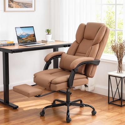 HOMCOM Black Massage Office Chair, 6 Vibration, Faux Leather, Recline, Footrest, Remote