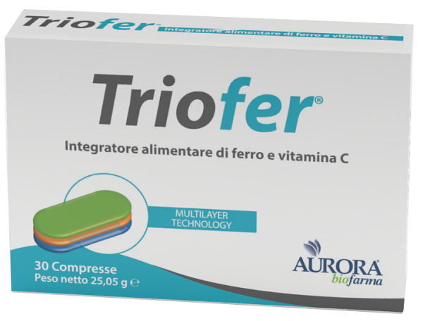 Aurora Biofarma Triofer Integratore Ferro E Vitamina C 30 Cpr