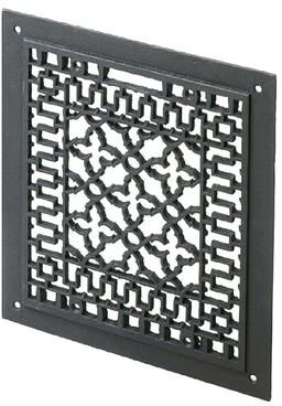 Achla Designs Cast Iron Decorative Grille, 14 Inch Tall, Matte Black