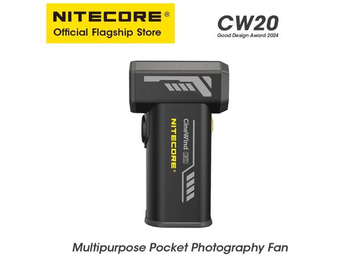 NITECORE CW20 ventilateur de Camping en plein Air ventilateur de photographie de poche polyvalent ventilateur d'air électrique Portable pour le nettoyage vidéo court