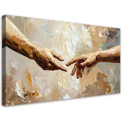 LEINWANDBILD Die Erschaffung Adams gemalt 100x50cm