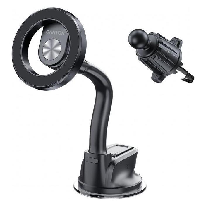 Canyon Car accessories Magnetic car holder OnGrip 12 suction + air vent Black (CNS-CCHM12)