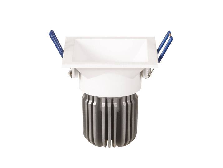 ATILED LED-Einbaulampe Toodle eckig symmetrisch, weiß, weiß / opal, für Wohn- / Esszimmer, Aluminium, Modern, Einbauleuchte