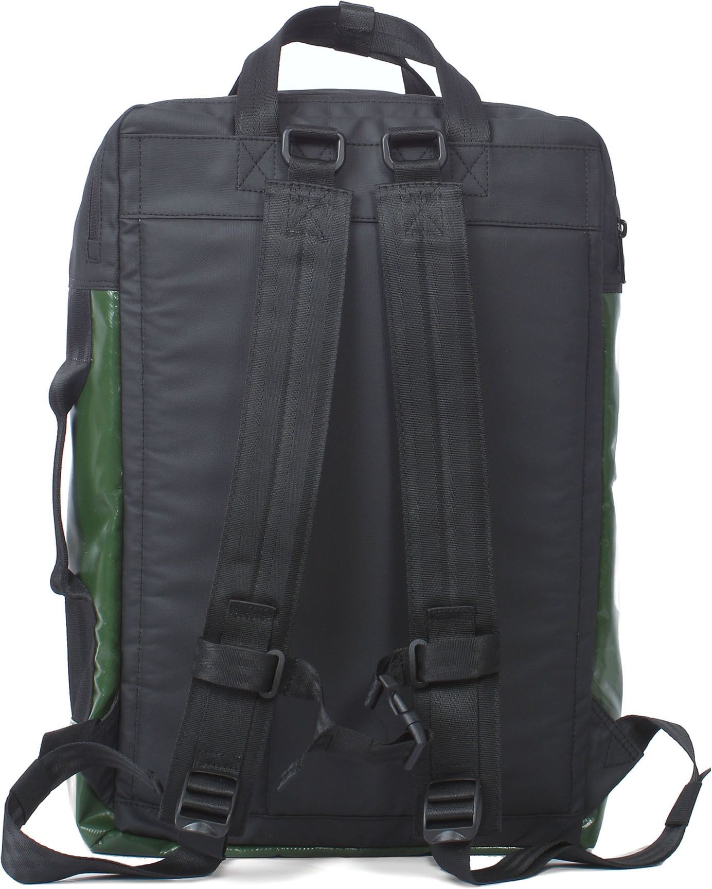 Laptoprucksack 7CLOUDS "Agal 7.3 M", Damen, Gr. B/H/T: 27cm x 40cm x 12cm, onesize, weiß (junglegrün, sanftes weiß), Rucksäcke Laptoprucksack, mit recyceltem PET