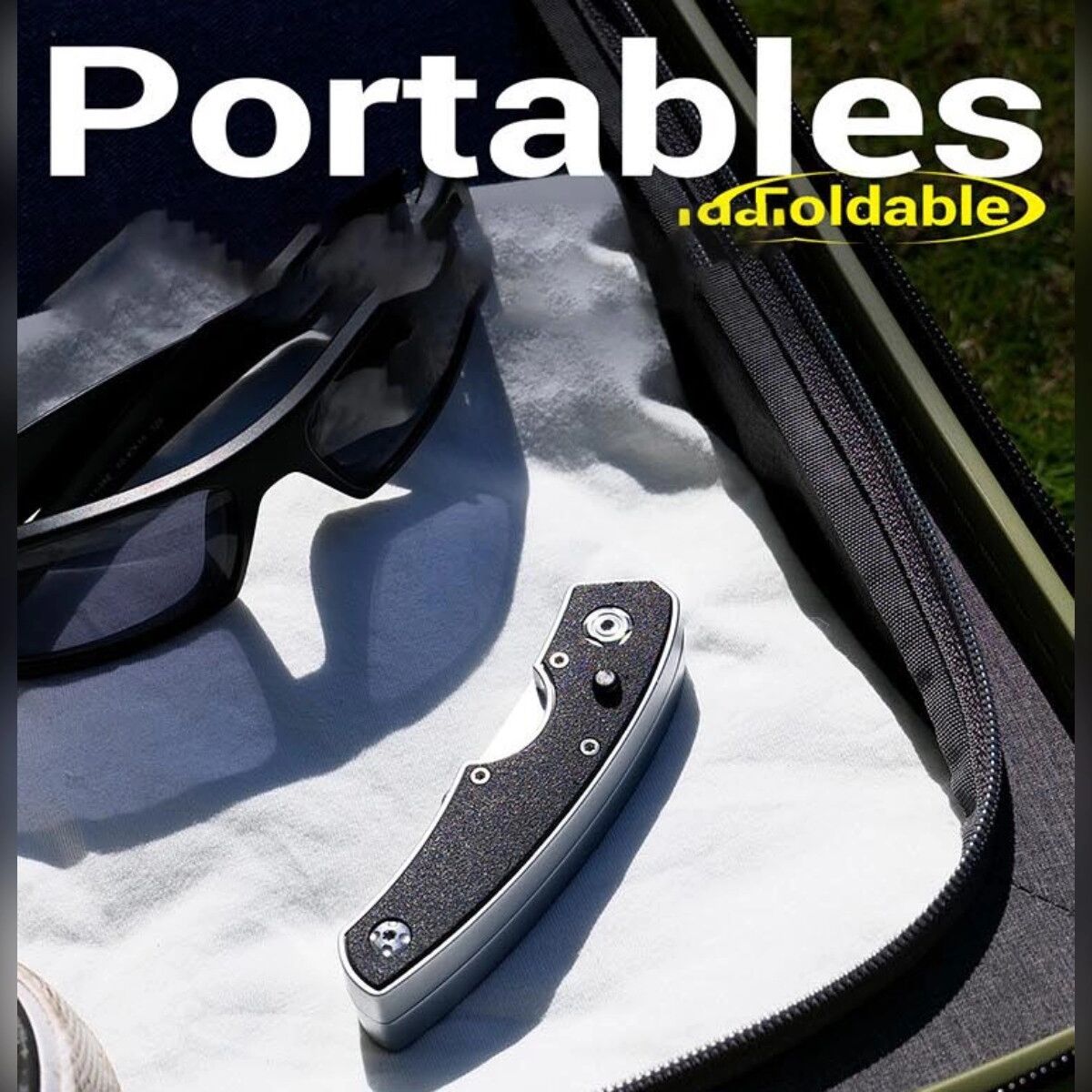 INF Rasoir de sûreté pliable avec verrouillage, couvercle magnétique, manche ergonomique et 30 lames