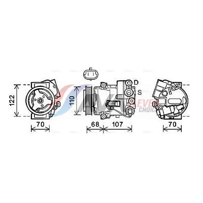 AVA CLEVER CHOICE Kompressor, Klimaanlage OLAK594 für Vaughall