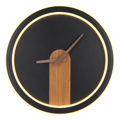 GLOBO LIGHTING Dekolicht "SUSSY", schwarz (schwarz matt), 1, Ø 31cm, 1 Stk., Leuchten, LED Wanduhr für Küche & Wohnzimmer