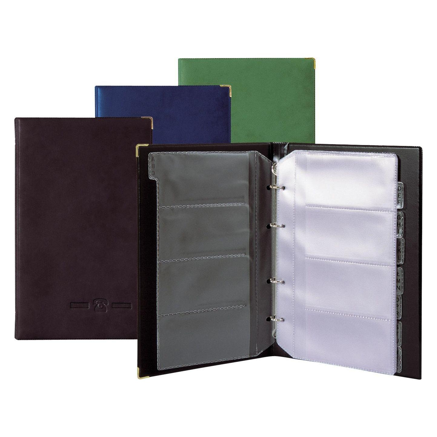 Biurfol Alphabetical Business Card Holder 200 black business cards (1 WI-25-01)