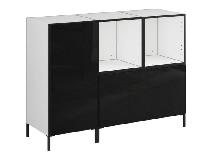 moebel-dich-auf Sideboard VARIANTO 6 (Set 3 tlg., Kommode, 1 Schrank mit Klappe, 1 Schrank mit Tür, 2 Regale), Soft-Close