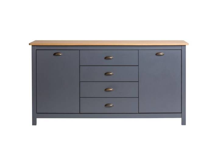 Buffet campagne L.150cm MAYA pin massif gris