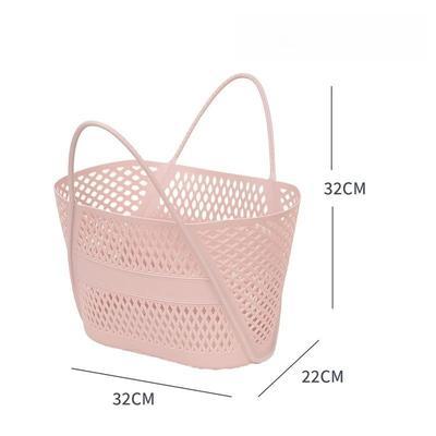 Swimming Bathing Handle Basket Student Bathing Basket Bathroom Storage Basket pink