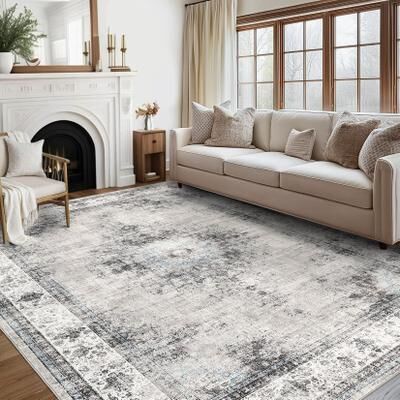 Garvee Misty Oriental Washable Area Rug
