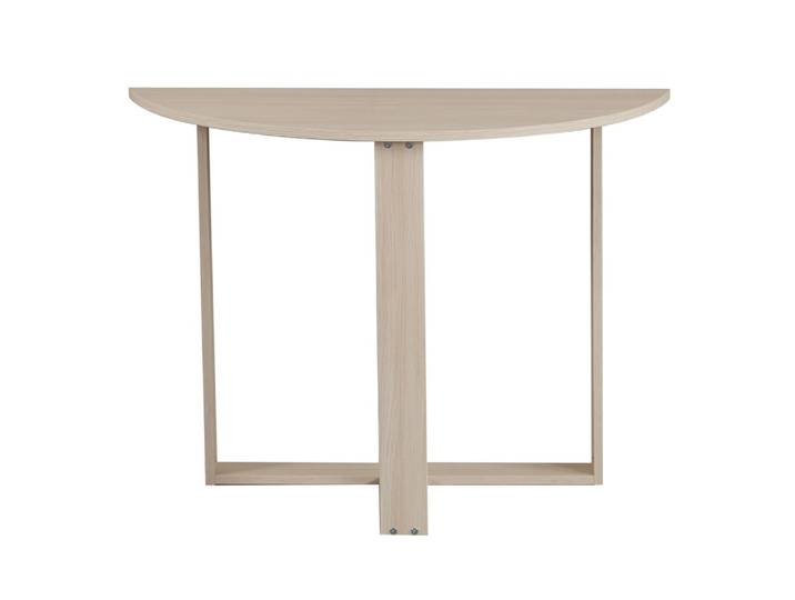 Table console 2-en-1 forme demi-lune beige