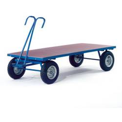 ROLLCART 15-06202 Handpritschenwagen Feststeller Stahl pulverbeschichtet Traglast (max.): 1500 kg Bereifung=Luft