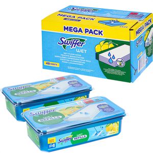 Swiffer Ersatztücher Wet Zitrusduft Bodentücher, Nachfüllpack, feucht, 48 Tücher, 48 Stück