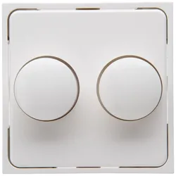 Kopp 492829183 ATHENIS-Abdeckung für Doppeldimmer Farbe:reinweiß