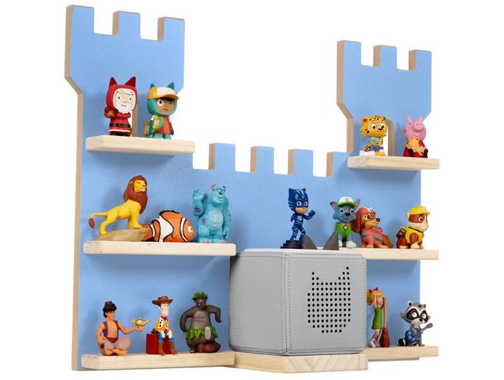 Wandregal MyLittleStory Fortress für bis zu 16 Tonies - blau
