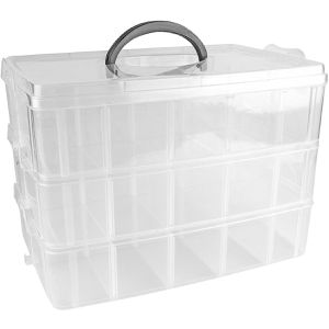 Ideen-mit-Herz Aufbewahrungsbox 011977, 8 L, mit Fächern, Kunststoff, 26 x 17 x 18,5cm