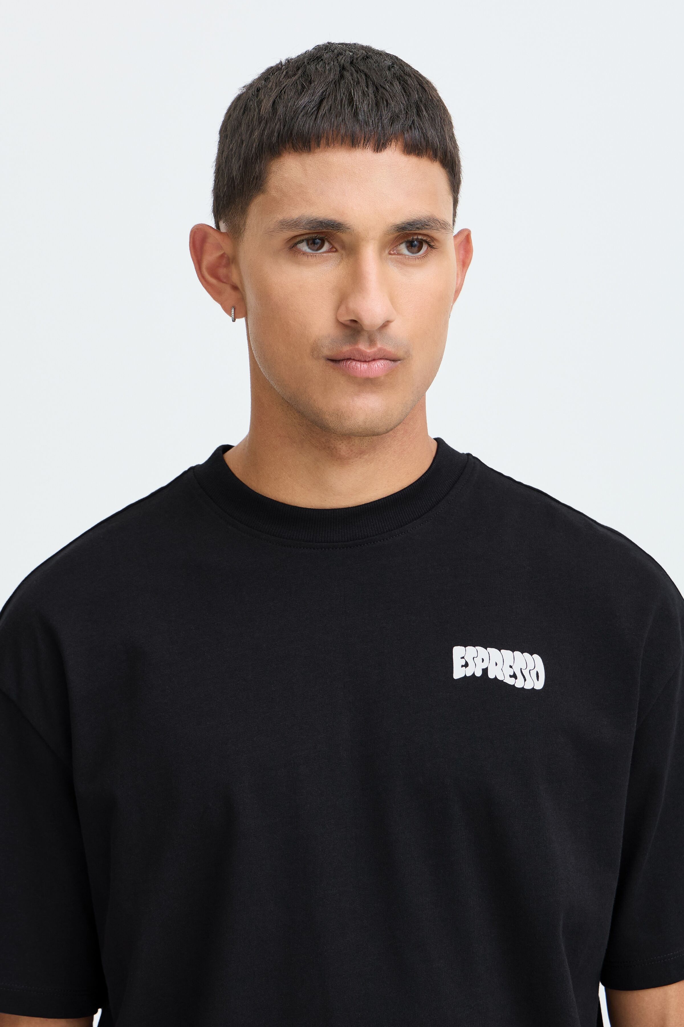 Rundhalsshirt BLEND "BHKEEGAN S/S GRAPHIC TEE", Herren, Gr. XXL, schwarz (schwarz beauty), Single Jersey, Obermaterial: 100% Baumwolle, bedruckt, relaxed fit normal, Rundhals, Shirts Rundhalsshirt, Baumwolle, relaxed fit schwarz beauty XXL