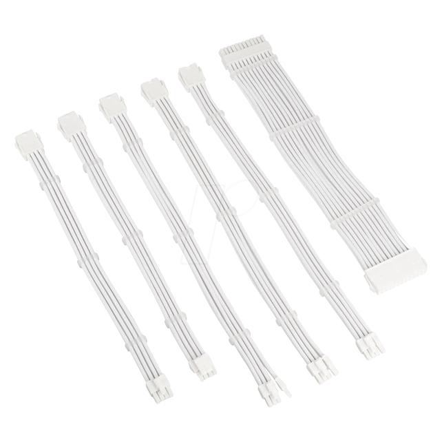 Kolink Core Adept Braided Cable Extension Kit (35 cm, 20+4 pin ATX, 4+4 pin 12V, 6+2 pin PCI-Express, 8 pin PCI-Express) (COREADEPT-EK-WHT)