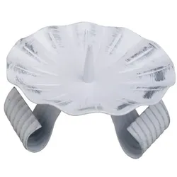 Dreifußleuchter weiß/silber 11 cm