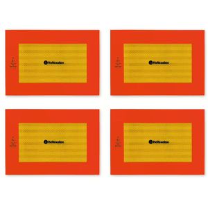 Reflexallen Fahrzeugkennzeichnung Heckwarntafel, 28,3 x 19,5 cm, aus Folie, selbstklebend, 4 Stück