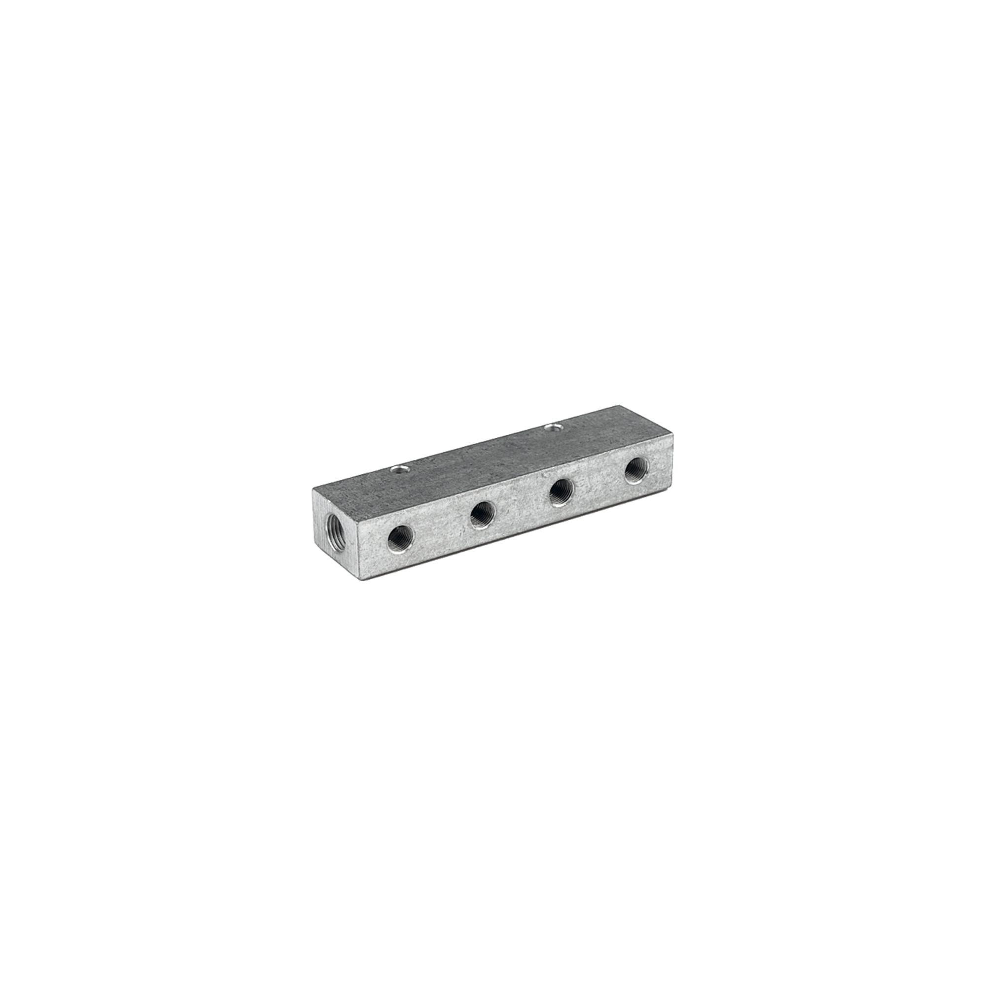 Riegler Verteilerleiste, Abgänge einseitig, Eingang 2x3/8, Ausgang 3x1/8 (VT 15303)