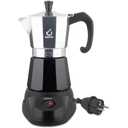 Forever Miss Moka Prestige Elektrischer Espressokocher Aluminium