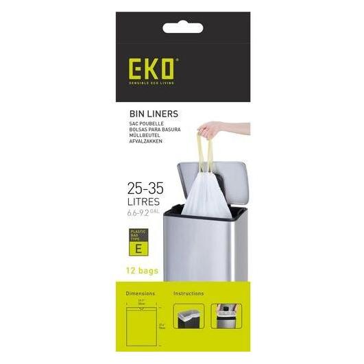 Markenlos Müllbeutel Eko Typ E 25-35L PE Weiss (72x, 35 l) (EK33705)