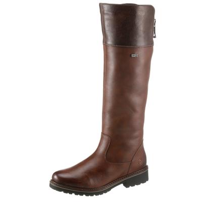 Stiefel REMONTE, Damen, Gr. 39, wärmend, Normalschaft, braun, Leder, Lederimitat, used, Schuhe Stiefel, mit variabler Schaftweite, Topseller