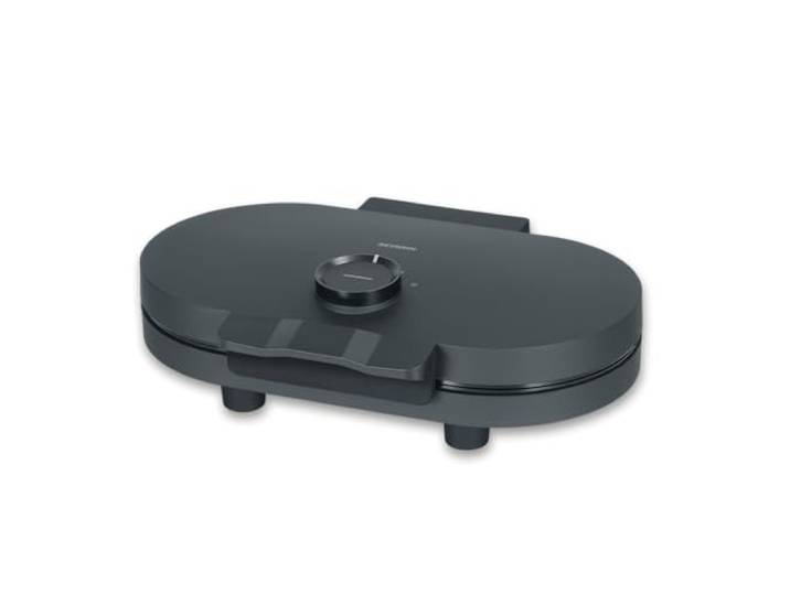 Piastra Per Waffle Doppia - Severin - Wa2118 - 1200 W - Forme A Cuore - Rivestimento Ceramico Antiaderente - Nero