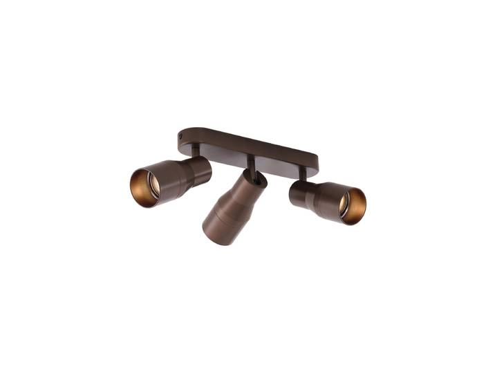 Spot encastré rond bronze foncé GU10 50 mm 3 lumières - Stanley
