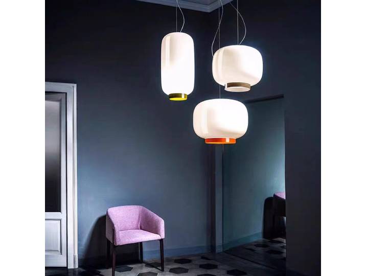 Chouchin suspension lampe nordique abat-jour en verre Simple orange lampe pour salle à manger Loft lampe décor à la maison cuisine suspendus lumières