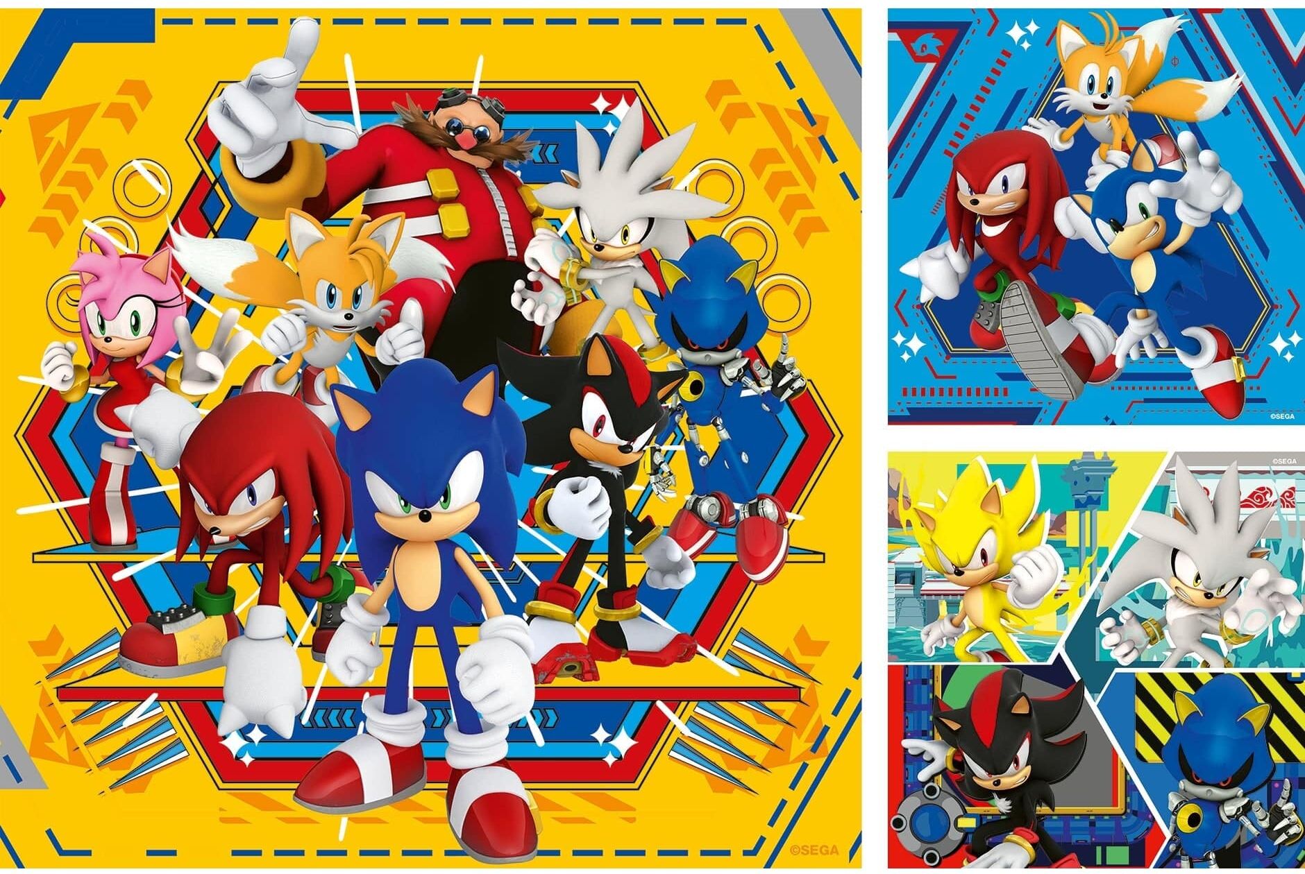 Ravensburger Sonic the Hedgehog 3 x 49 Piece Jigsaw Puzzles for Kids, 147 Pieces, Ages 4+