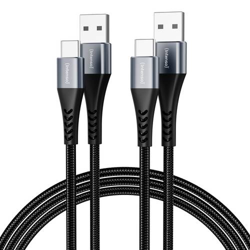 Intenso USB-Kabel USB-A Stecker, USB-C 2m Schwarz 7904120