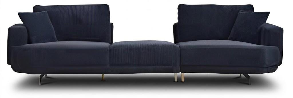 JVmoebel Woonkamer set met 2 luxe banken en 2 design salontafels