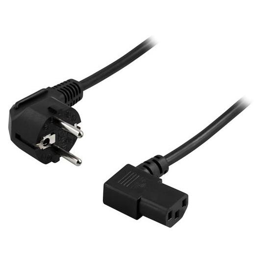 Deltaco Power cable CEE 7/7 C13, 1.5m - Black (1.50 m) (1902305)