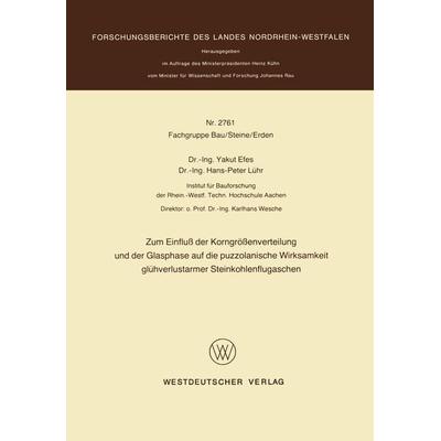 Zum Einfluß der Korngrößenverteilung und der Glasphase auf die puzzolanische Wirksamkeit glühverlustarmer Steinkohlenflugaschen, Taschenbuch von Yakut