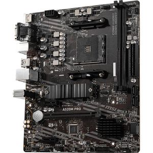 MSI Mainboard A520M PRO DDR4, 7D14-005R, mATX, 2x DDR4 DIMM, USB 3.0, Sockel AM4