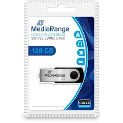 MediaRange MR913 USB-Stick 128 GB USB Typ-A 2.0 Schwarz, Silber