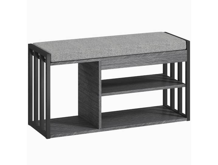 Jamb Schuhregal Córdoba Norte Grau Spanplatte 86/30/45.4 cm, Holz, Textil, 86x45.4x30 cm, Garderobe, Schuhaufbewahrung, Schuhregale