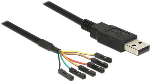 Delock USB-Kabel USB-A Stecker, USB-Pfostenbuchse 1.80m Schwarz 83787