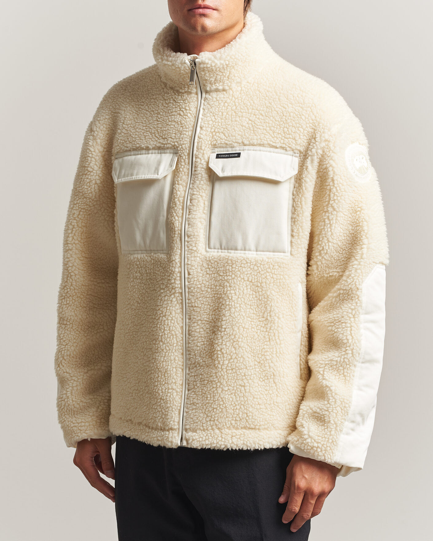 Canada Goose Harrier Fleece Jacket Bone men L Hvid